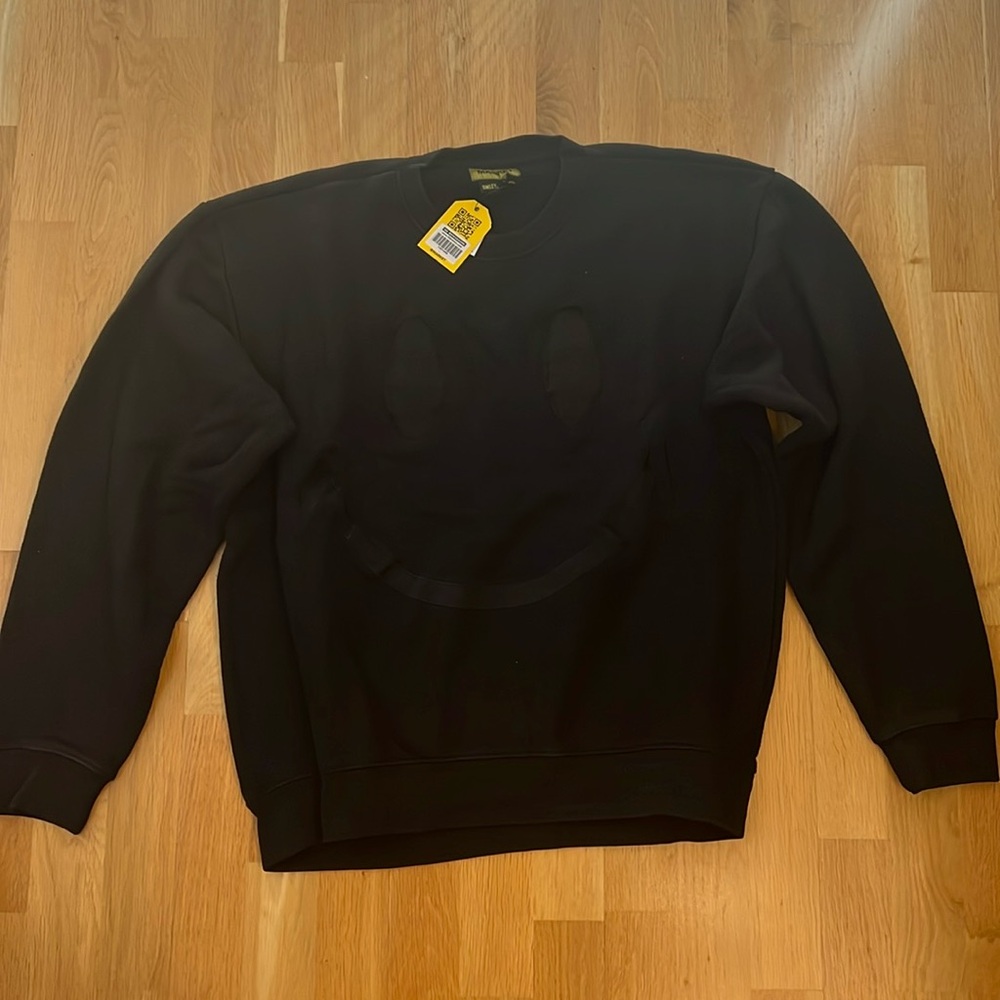 Brand New MARKET SMILEY Black Crewneck Size Large